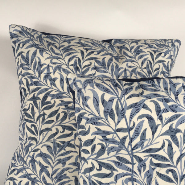 WILLIAM MORRIS WILLOW BOUGH BLUE CUSHION COVER