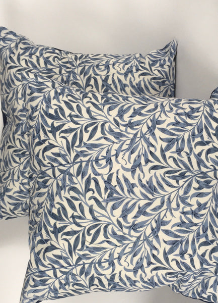 WILLIAM MORRIS WILLOW BOUGH BLUE CUSHION COVER