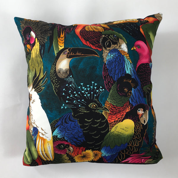TROPICAL BIRDS CUSHION COVER