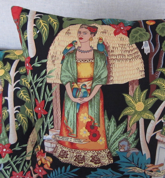 Frida Cushion Cover (Black)