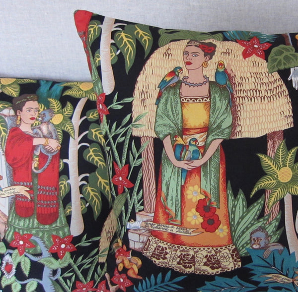 Frida Cushion Cover (Black)