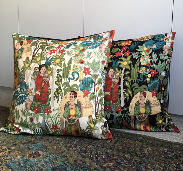 Frida Floor Cushion cover (Black)