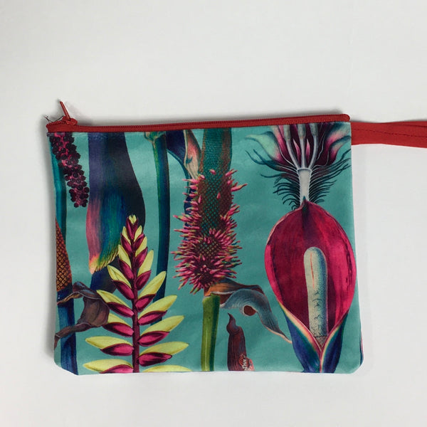 VELVET  BOTANICAL COIN PURSES OR SMALL POUCHES