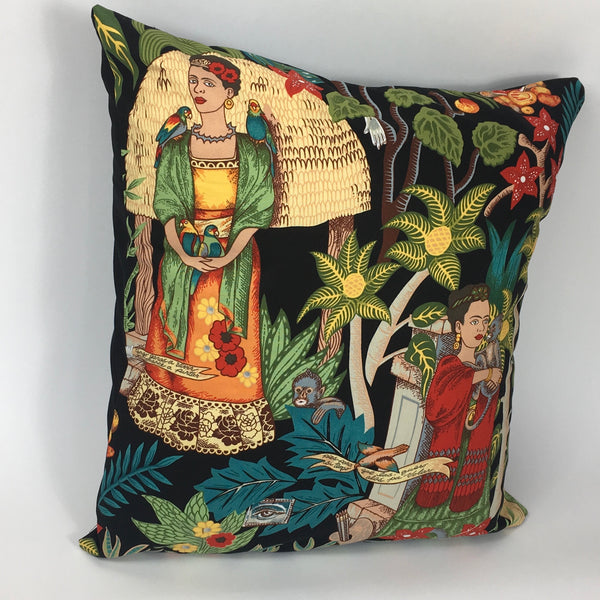 Frida Rectangular Cushion Cover (Black)