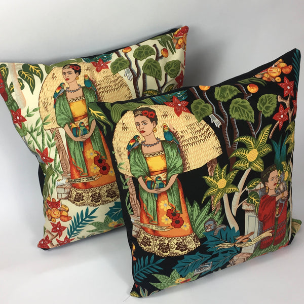 Frida Rectangular Cushion Cover (Black)
