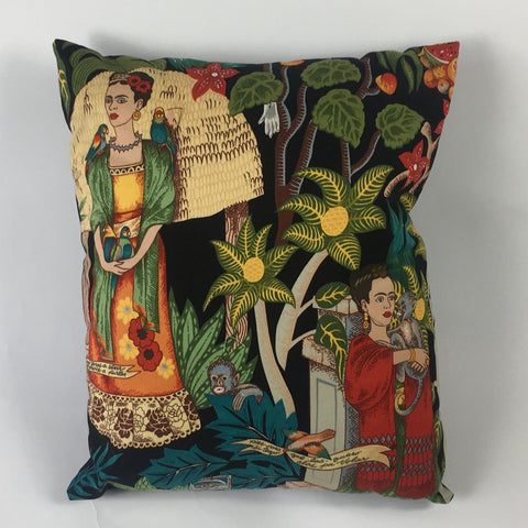Frida Rectangular Cushion Cover (Black)