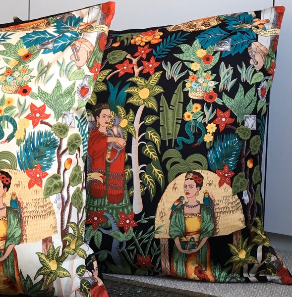 Frida Floor Cushion cover (Black)